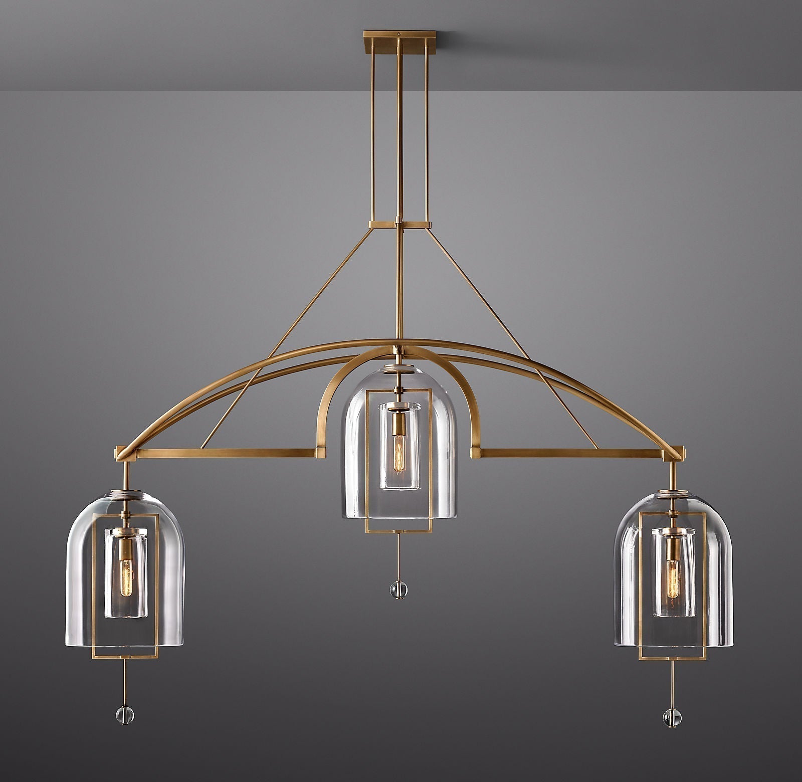 Fulcrum Linear Chandelier 73" 3-Lights