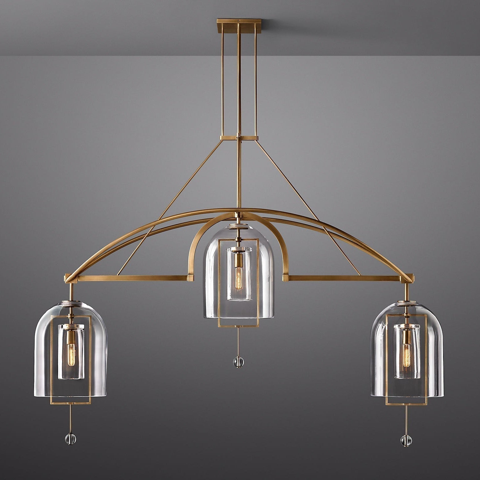 Fulcrum Linear Chandelier 73" 3-Lights