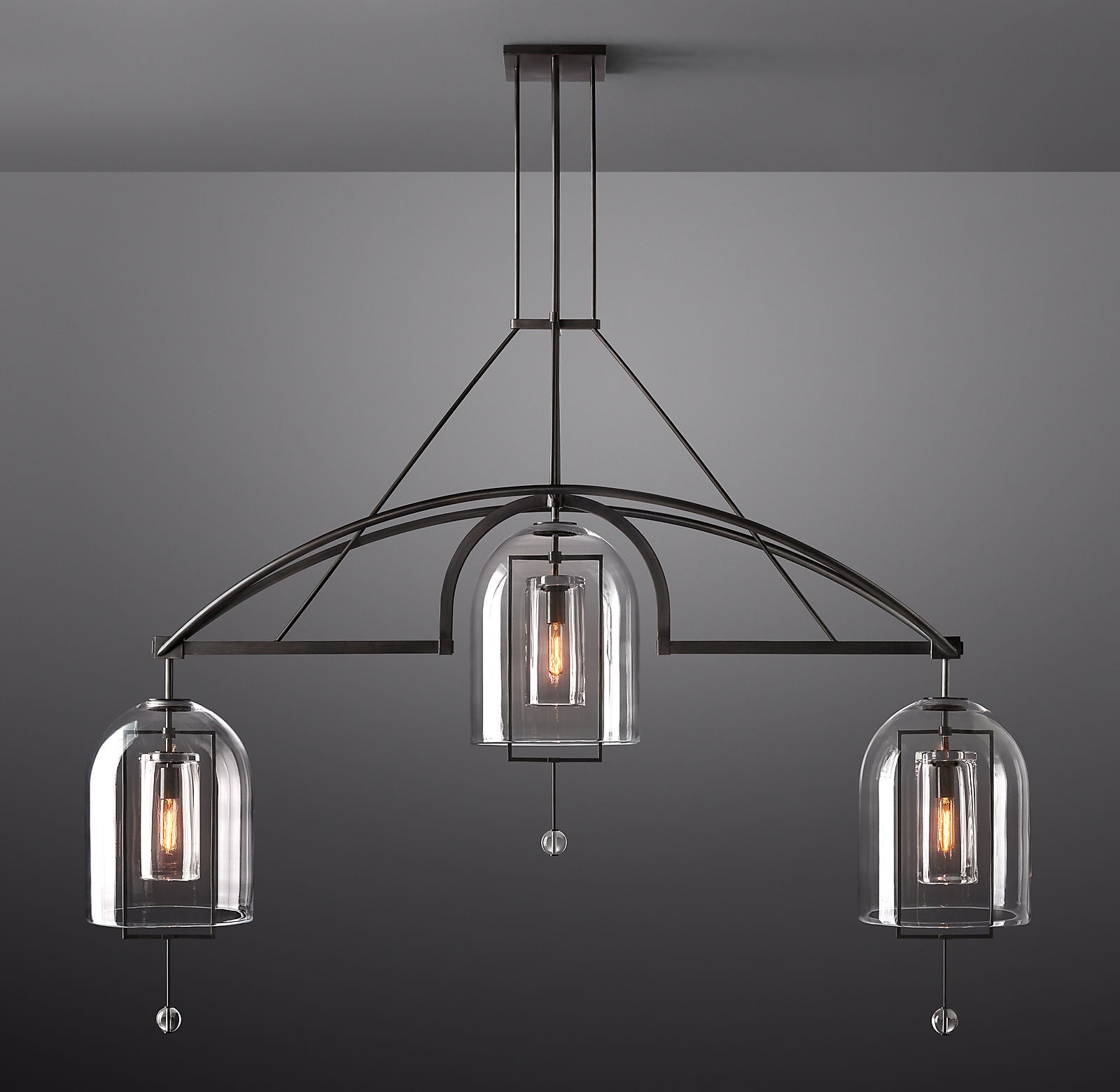 Fulcrum Linear Chandelier 73" 3-Lights