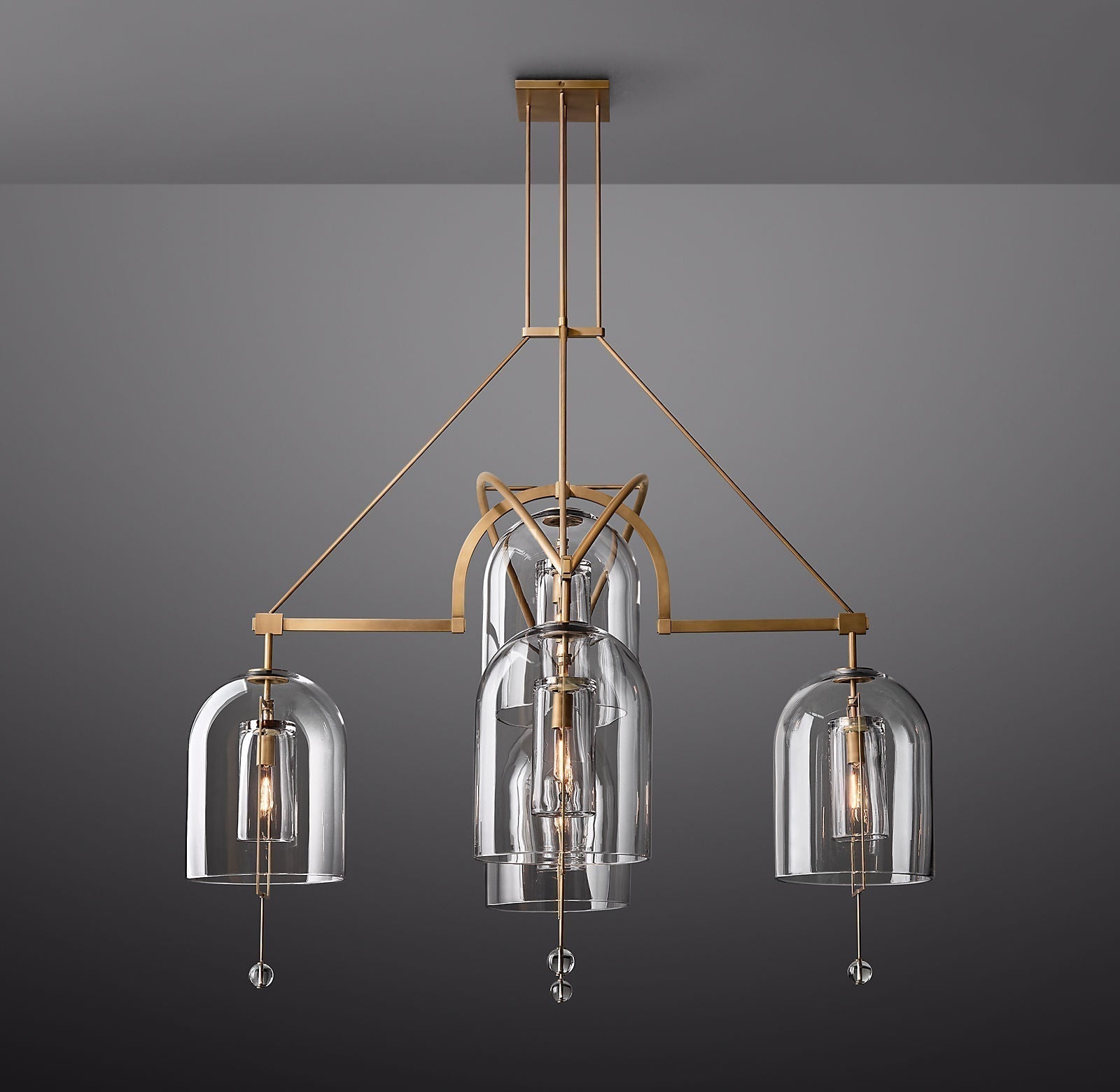 Fulcrum Round Chandelier 61" 5-Lights