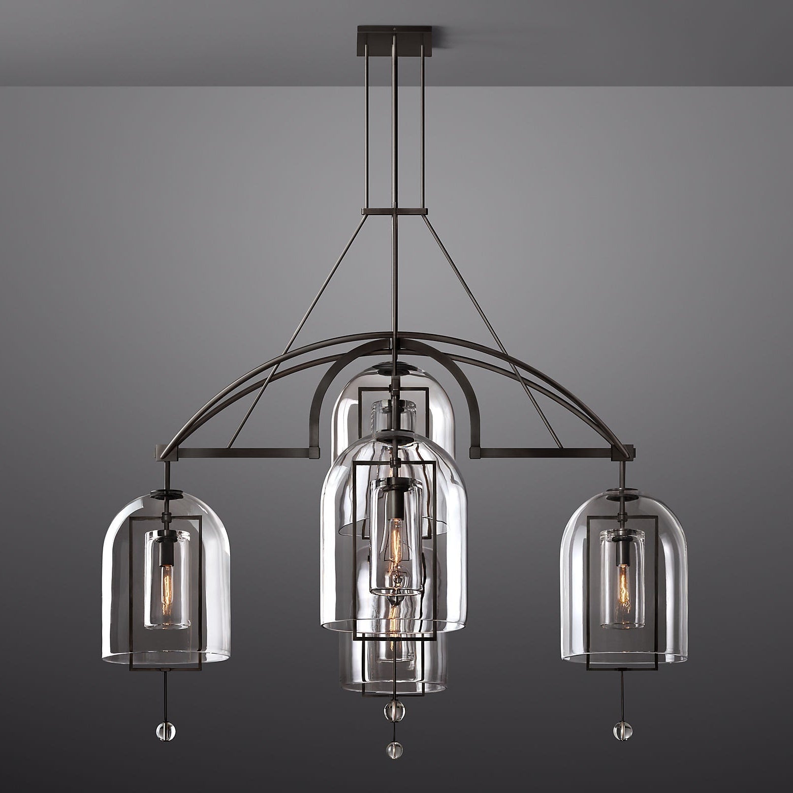 Fulcrum Round Chandelier 61" 5-Lights
