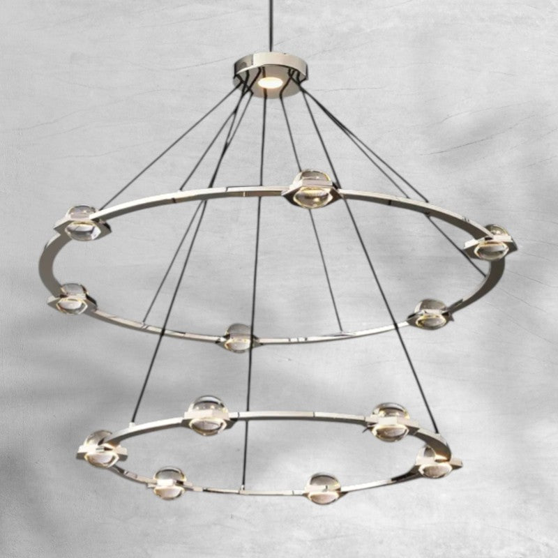 Eclatant Modern Two-Tier Round Chandelier 48"/60"