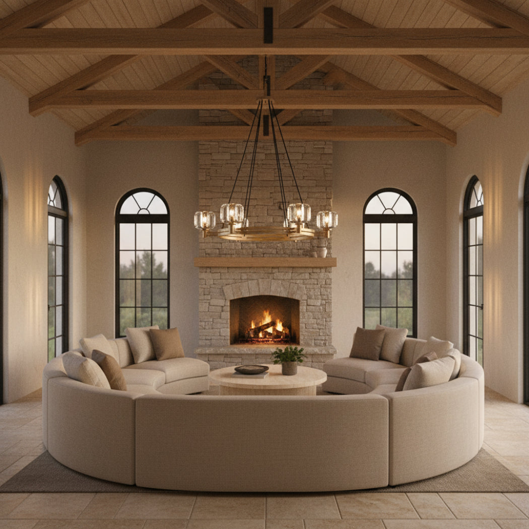 Demaret Modern  Round Chandelier 36"