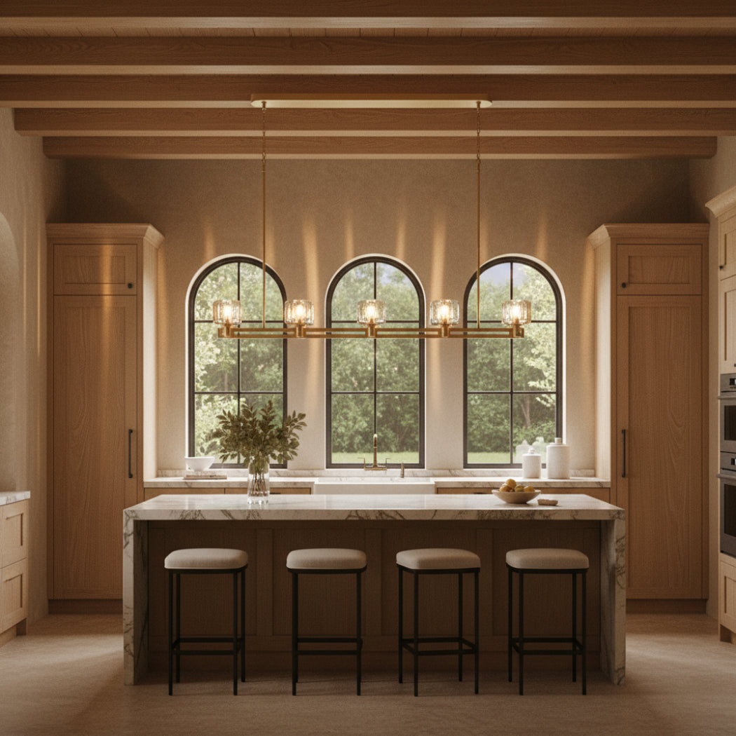Demaret Modern Double Linear Chandelier 54"