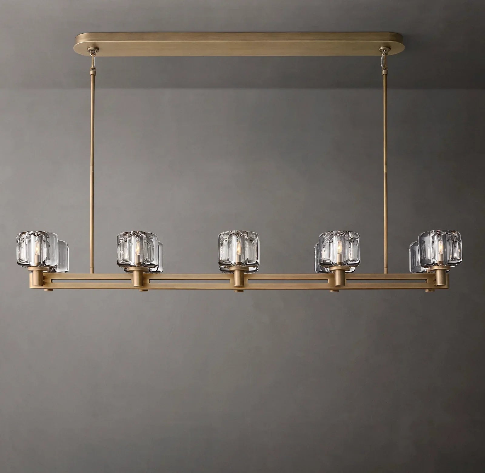 Demaret Modern Double Linear Chandelier 54"