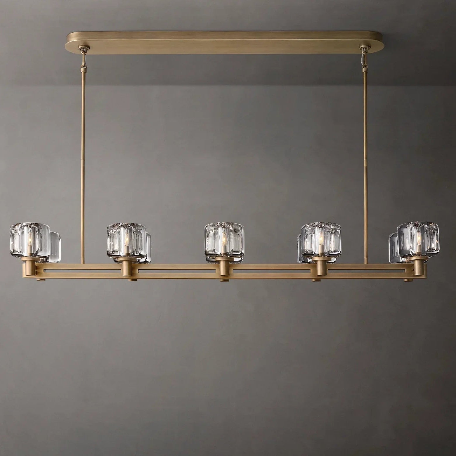 Demaret Modern Double Linear Chandelier 54"