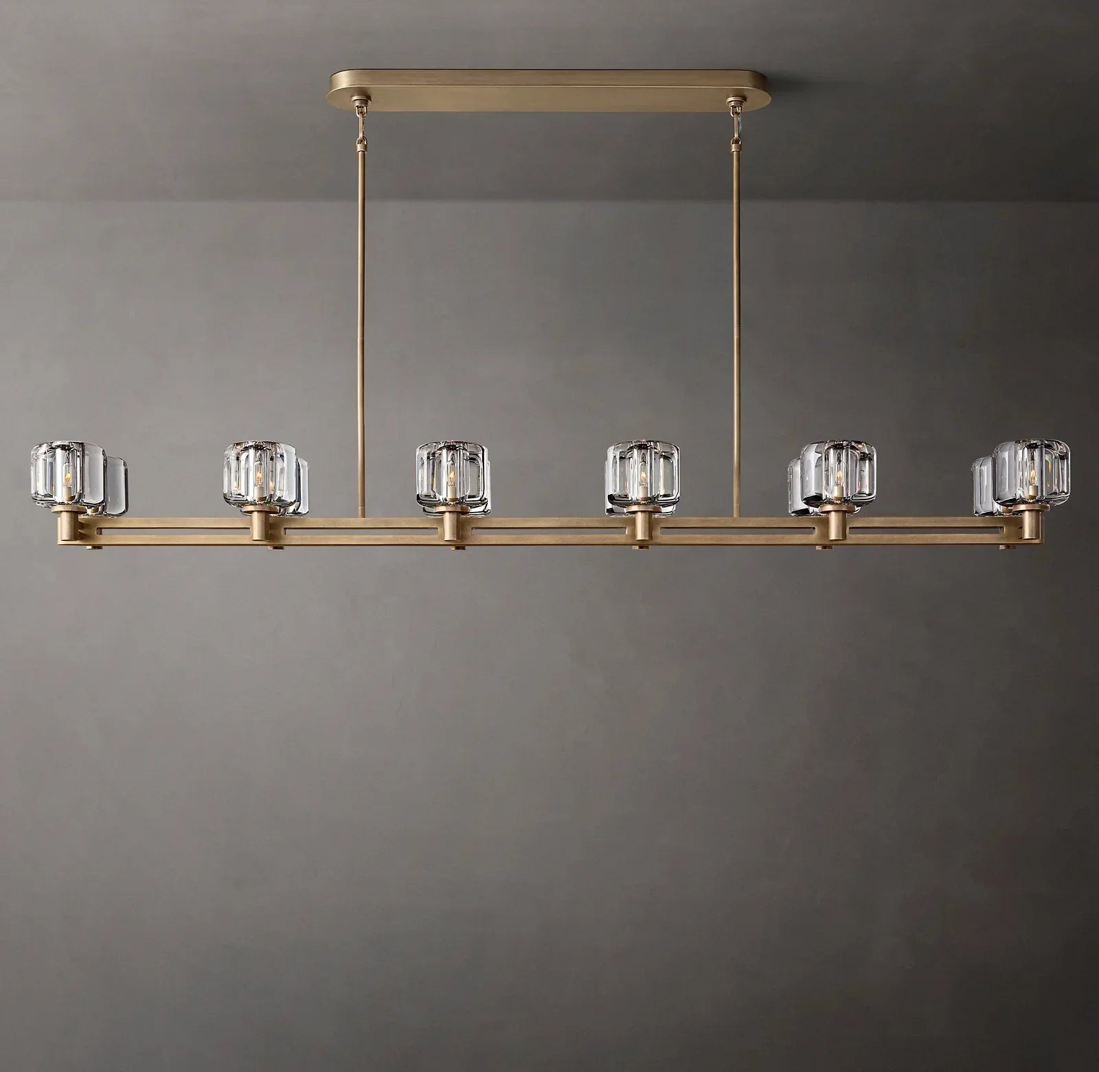 Demaret Modern Double Linear Chandelier 72"