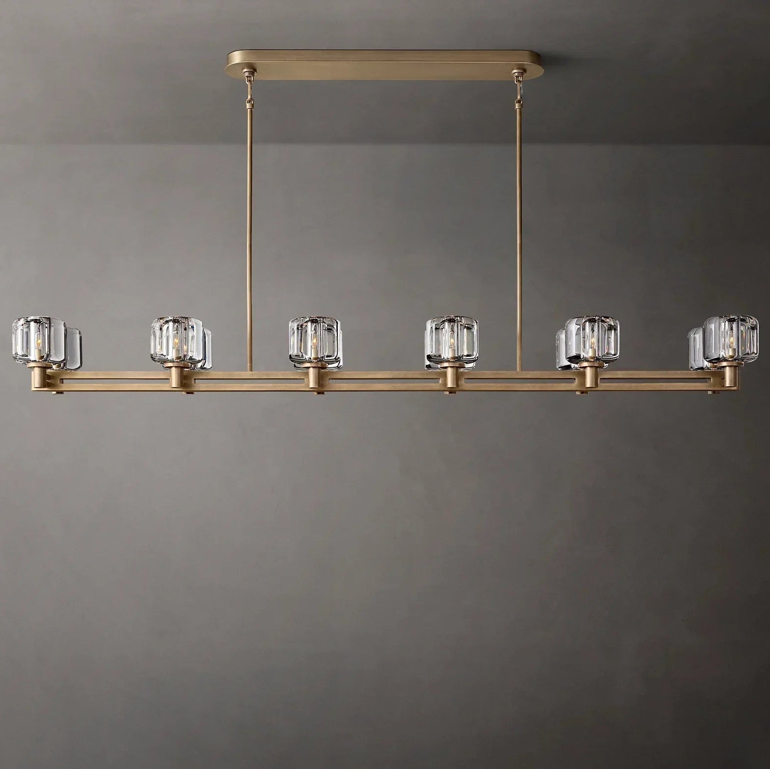 Demaret Modern Double Linear Chandelier 72"