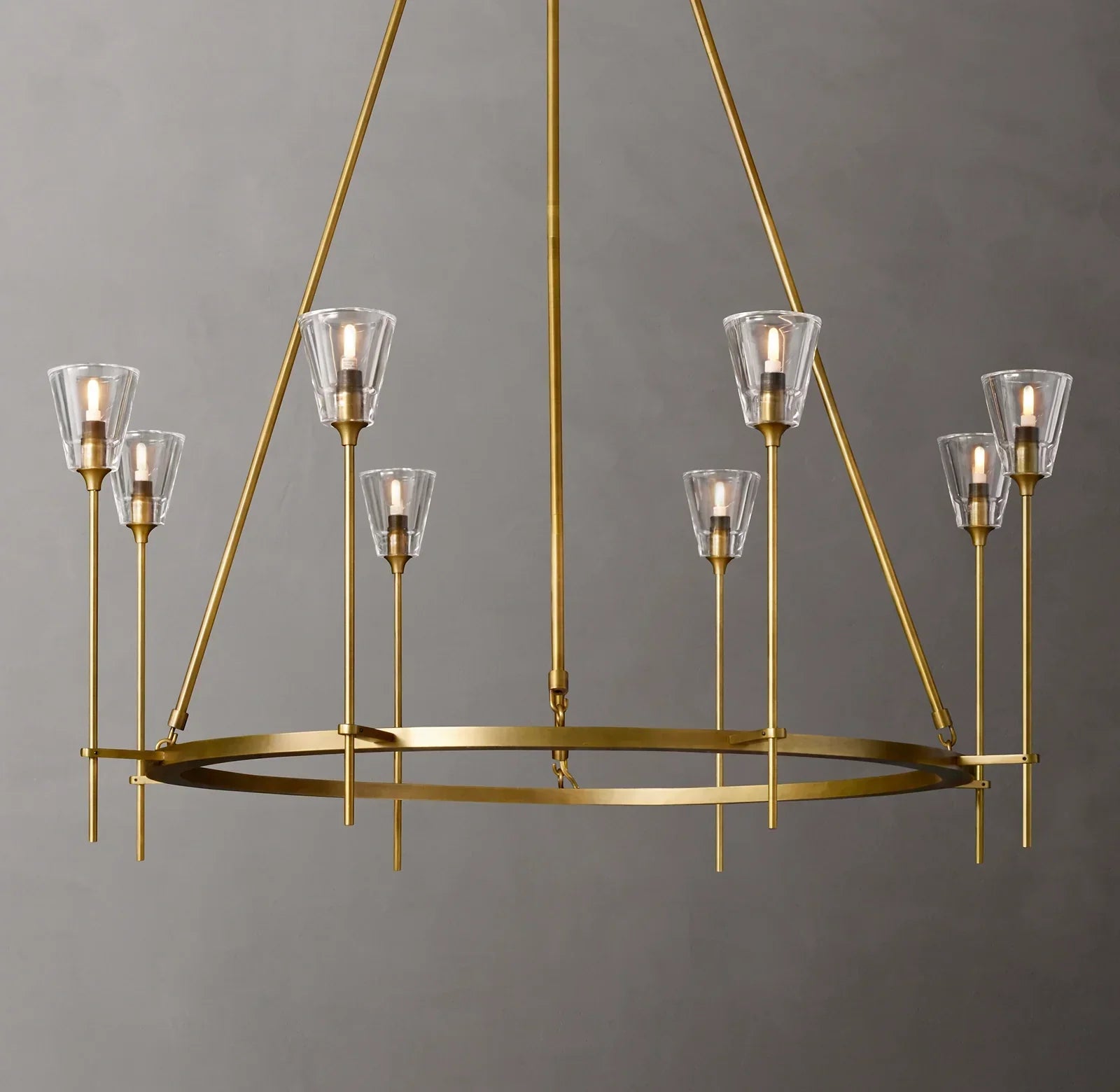 Torche De Verre Modern Round Chandelier 46"