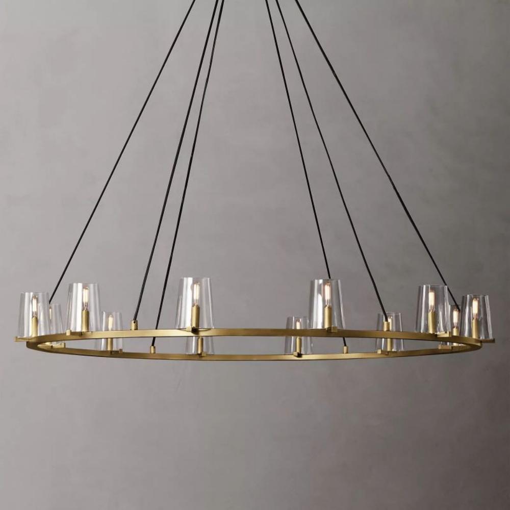 Pauillac Modern Round Chandelier Glass 60''