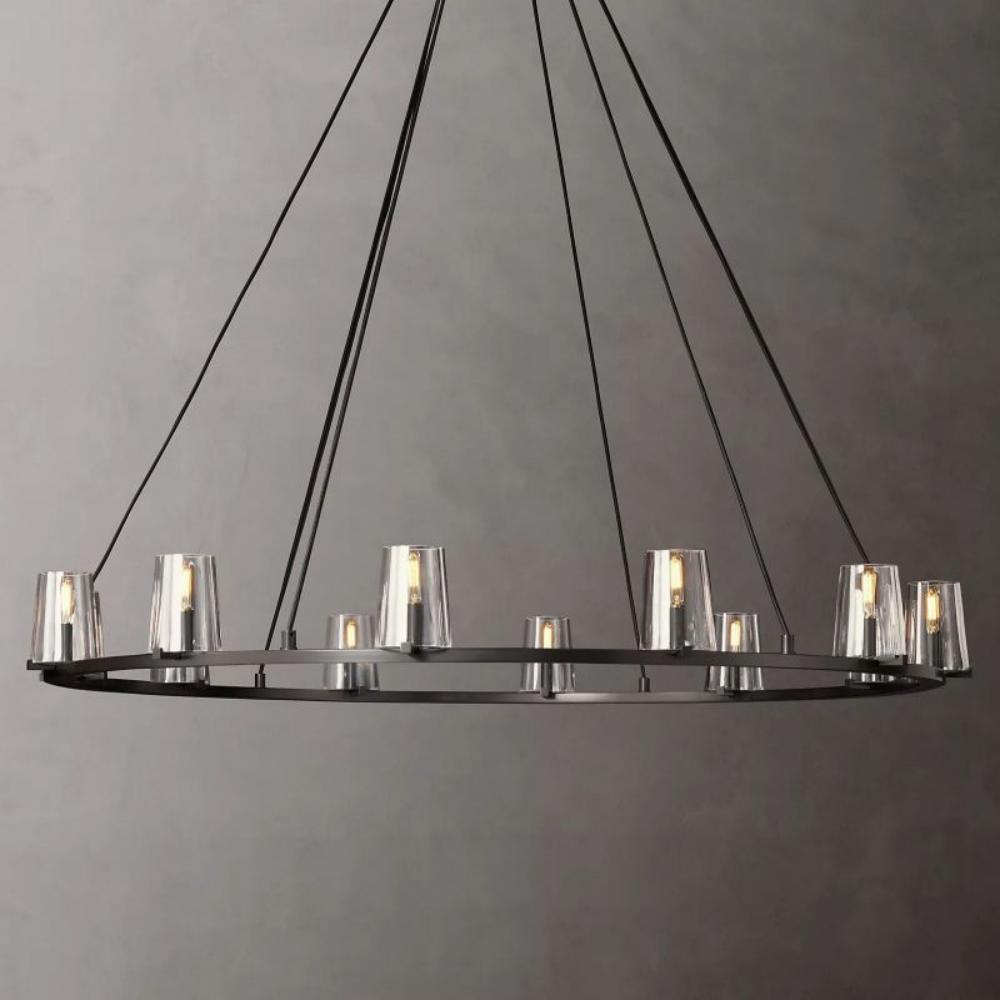 Pauillac Modern Round Chandelier Glass 60''