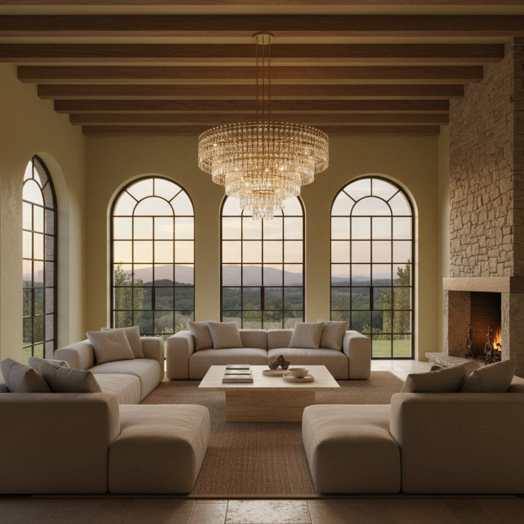 Marignans Tiered Round Crystal Chandelier Light