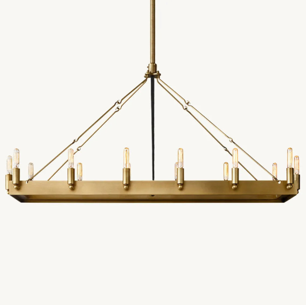 Camino Vintage Candelabra Rectangular Chandelier 41“
