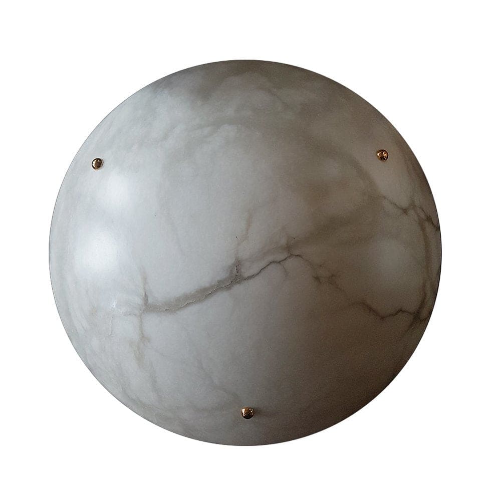 Modern Vintage Round Alabaster Ceiling Lamp