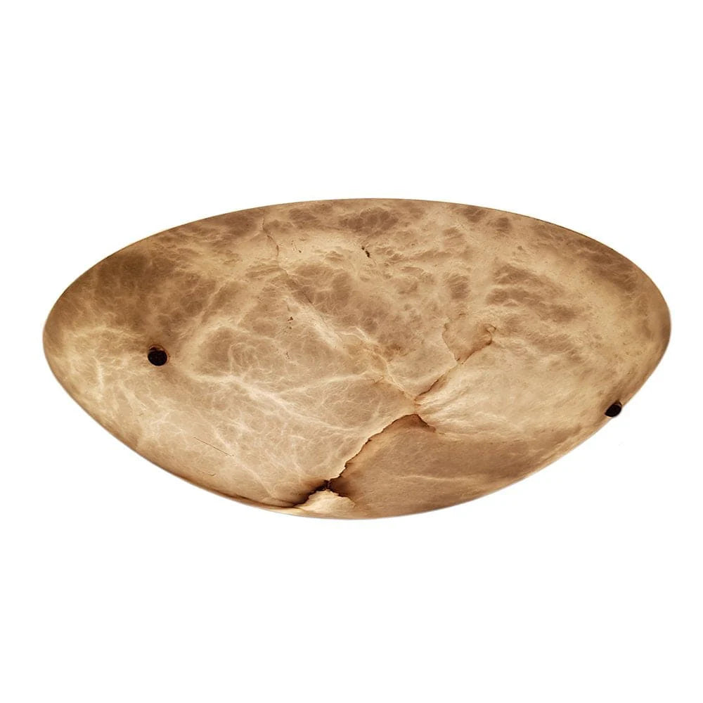 Modern Vintage Round Alabaster Ceiling Lamp