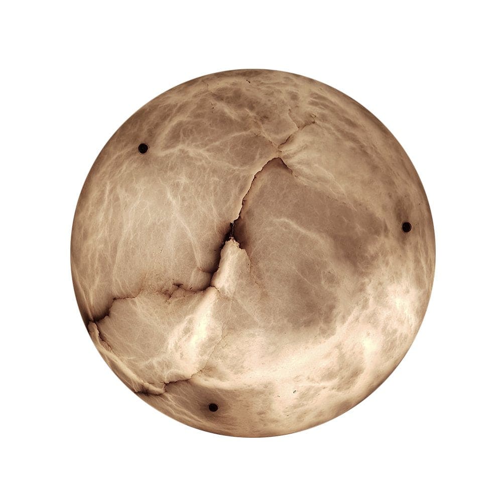 Modern Vintage Round Alabaster Ceiling Lamp